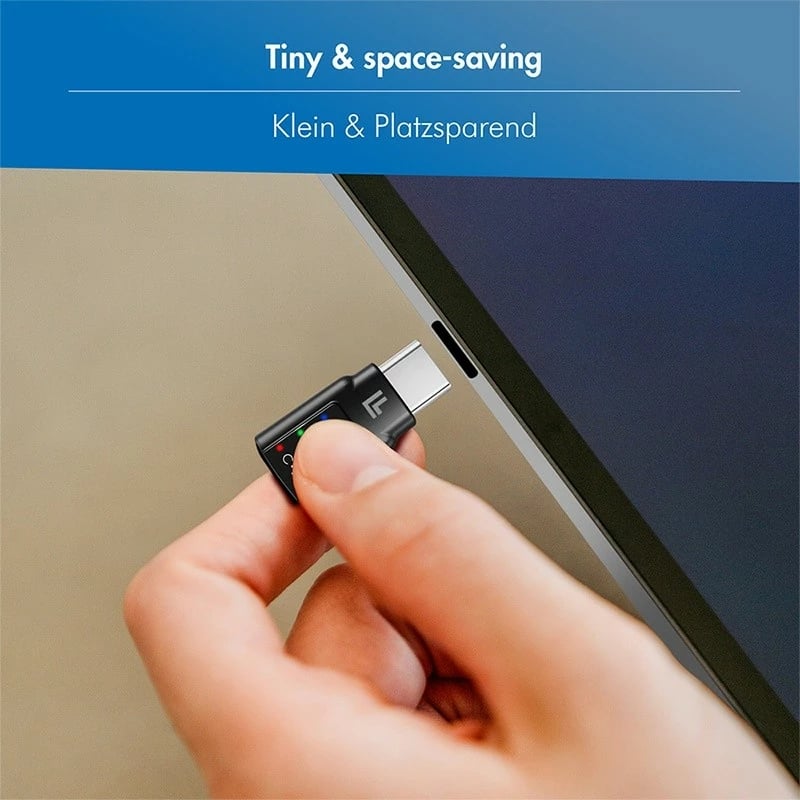 Adapter audio LogiLink KKLLIZ000UA0424, USB-C në 3.5mm, me DAC dhe EQ, Zi Adapter audio LogiLink KKLLIZ000UA0424, USB-C në 3.5mm, me DAC dhe EQ, Zi