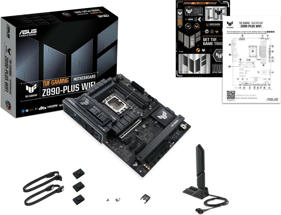 Pllakë amë Asus TUF GAMING Z890-PLUS WIFI, ATX, DDR5, LGA1851, Thunderbolt 4, Wi-Fi, e zezë