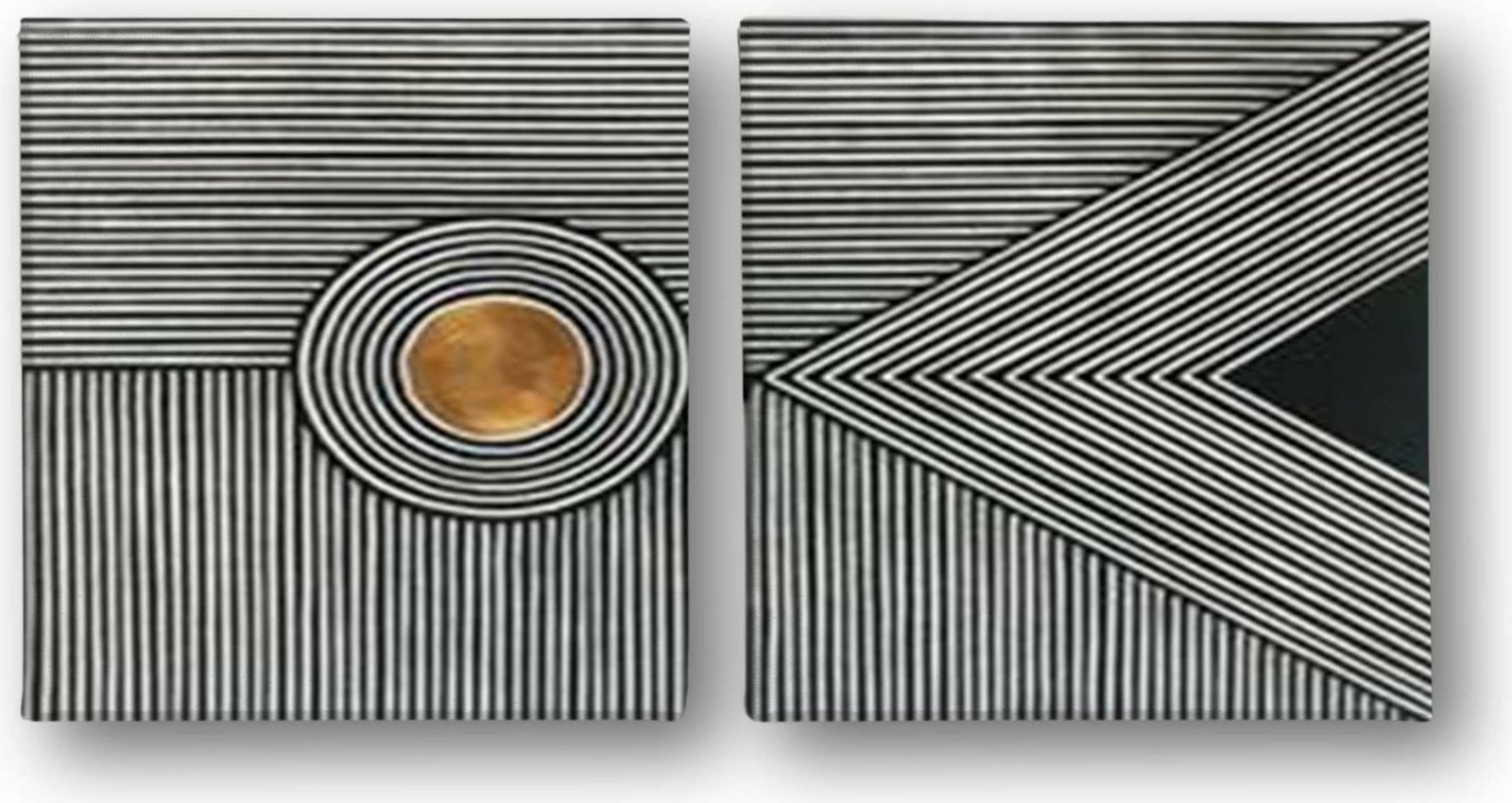 Pikturë dekorative në kanavacë (2 copë), Wallity, ASR_CNV2-23, 30x30