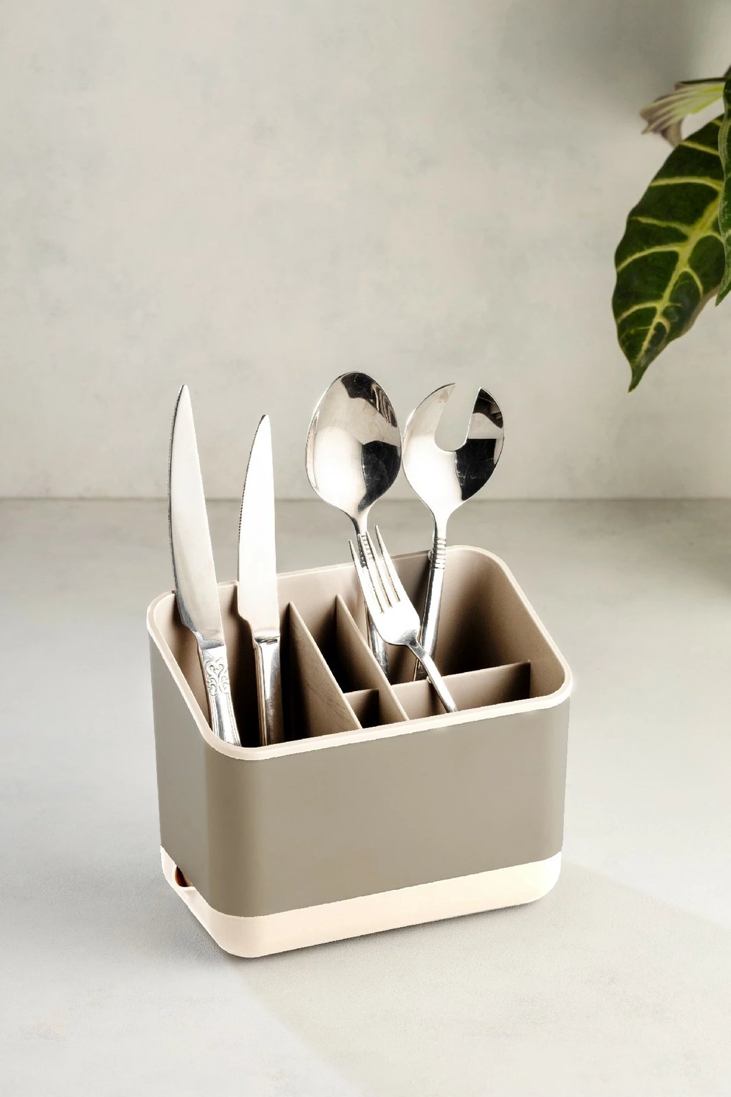 Set organizues plastik, 2 copë, ngjyrë bezhë, 16.5x10x14cm, Hermia 2LIBNM-8052