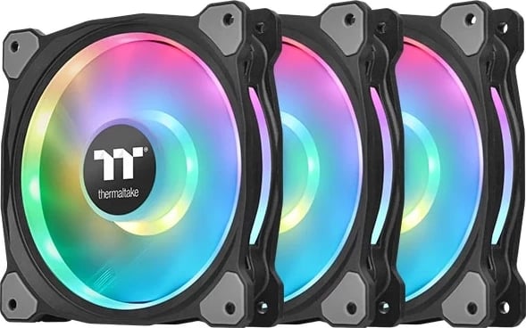 Ventilatorë kasa Thermaltake Riing Duo 14 RGB 140mm 3 copë, me LED shumëngjyrësh