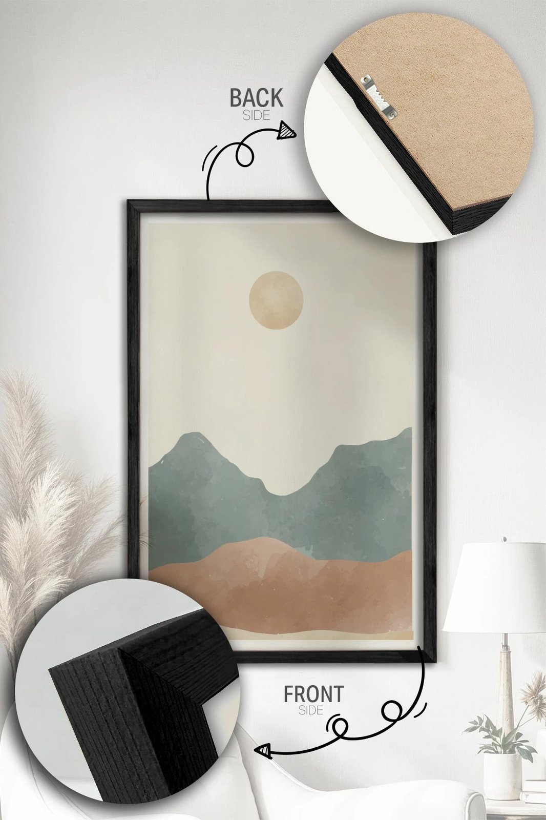 Pikturë dekorative me kornizë (3 copë), Wallity, Ersy3Syhcrv4