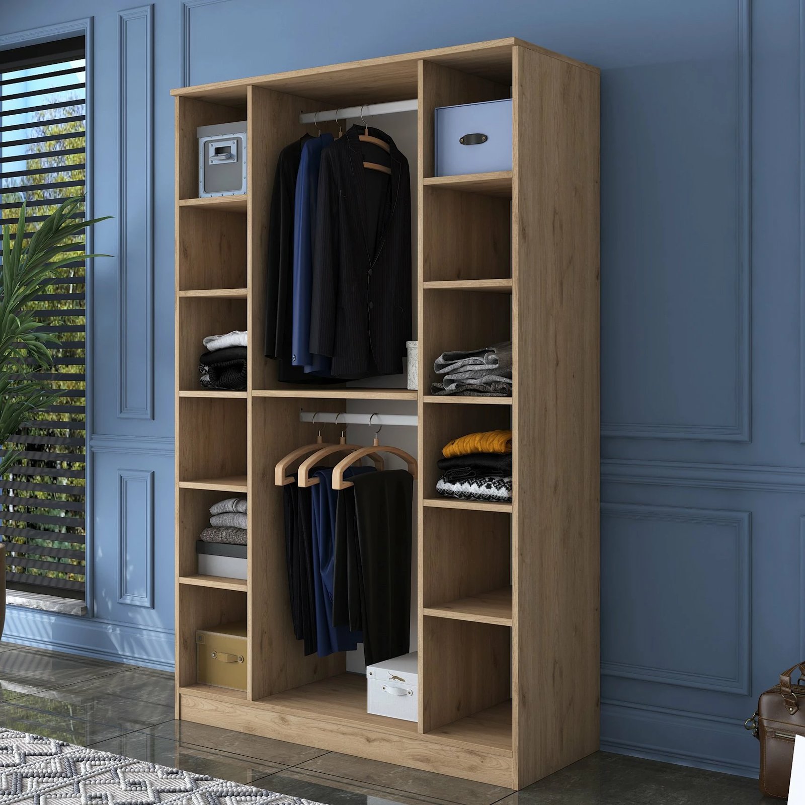 Dollap Hanah Home, ngjyrë arr dhe e bardhë, BA116 - 2247