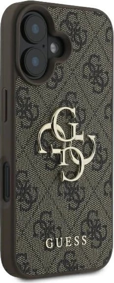 Mbështjellës Guess 4G Big Logo për iPhone 16, 6.1", Kafe