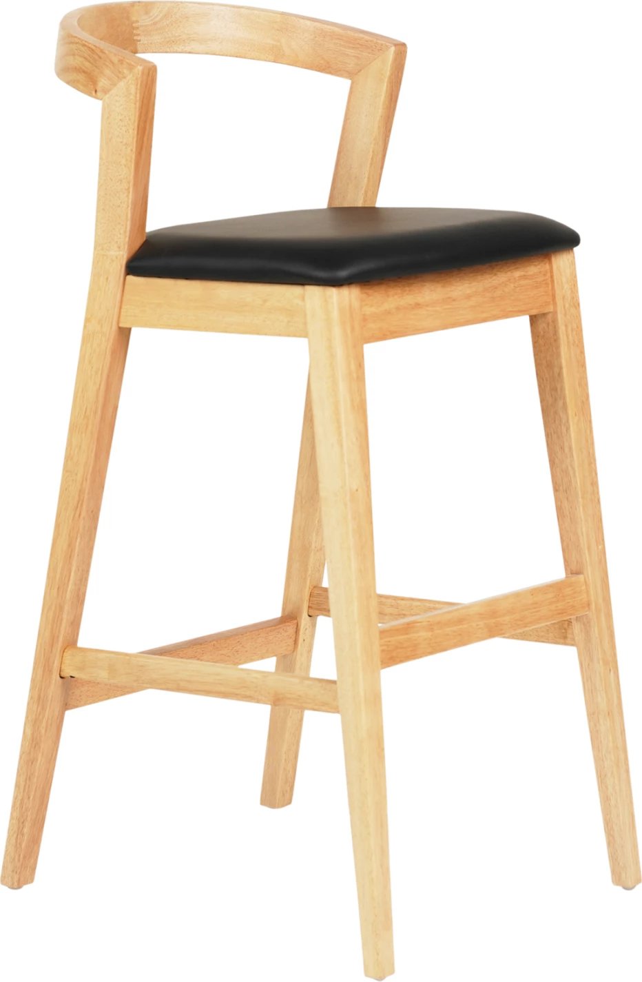 Karrige për bar NAMI FH9952.01, dru gome, ngjyrë lisi-e zezë PU, 47,5x59x102,5 cm