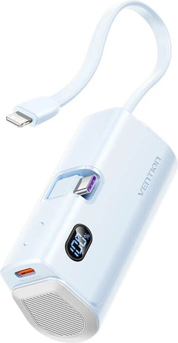 Powerbank Vention FHQL0, 4800mAh, 22.5W, LED display, kaltër