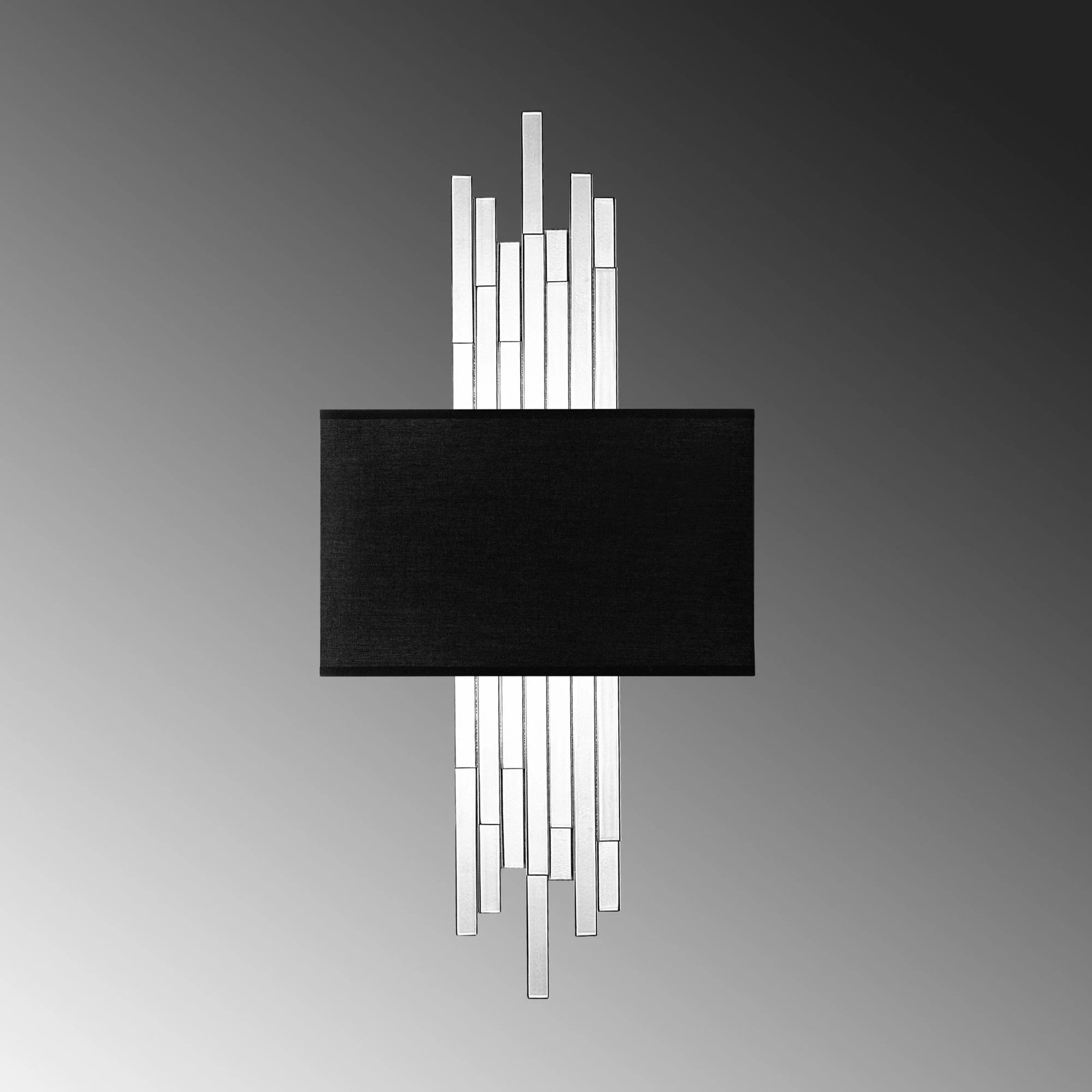 Llambë muri Opviq, Axıs - 15124, trup metalik, kapak prej tekstili, e bardhë dhe e zezë Llambë muri Opviq, Axıs - 15124, trup metalik, kapak prej tekstili, e bardhë dhe e zezë