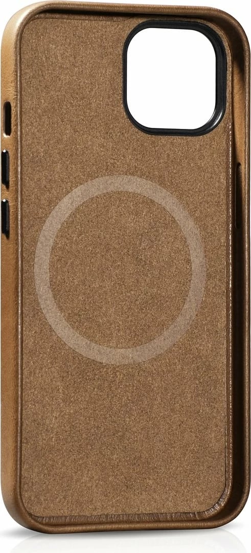 Mbështjellës iCarer Oil Wax Premium Leather me MagSafe për iPhone 14, Kafe