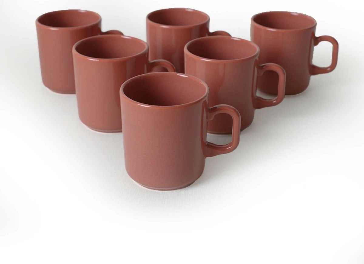 Set filxhanësh çaji (6 copë), Hermia Concept, X00017625, ngjyrë e kuqe dhe kafe