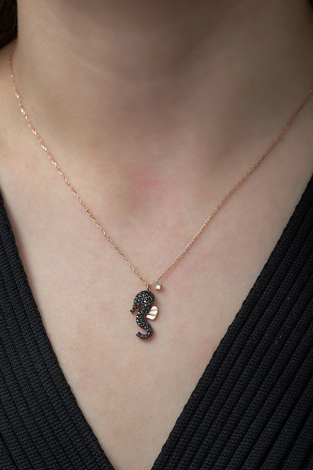 Qafore argjendi, ngjyrë rozë e zezë, Jumeon, TRDYL922