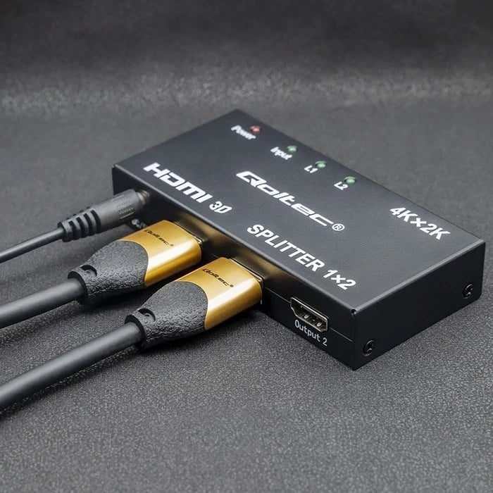 Splitter HDMI aktiv Qoltec 51796, 2 x HDMI, 4K x 2K, i zi