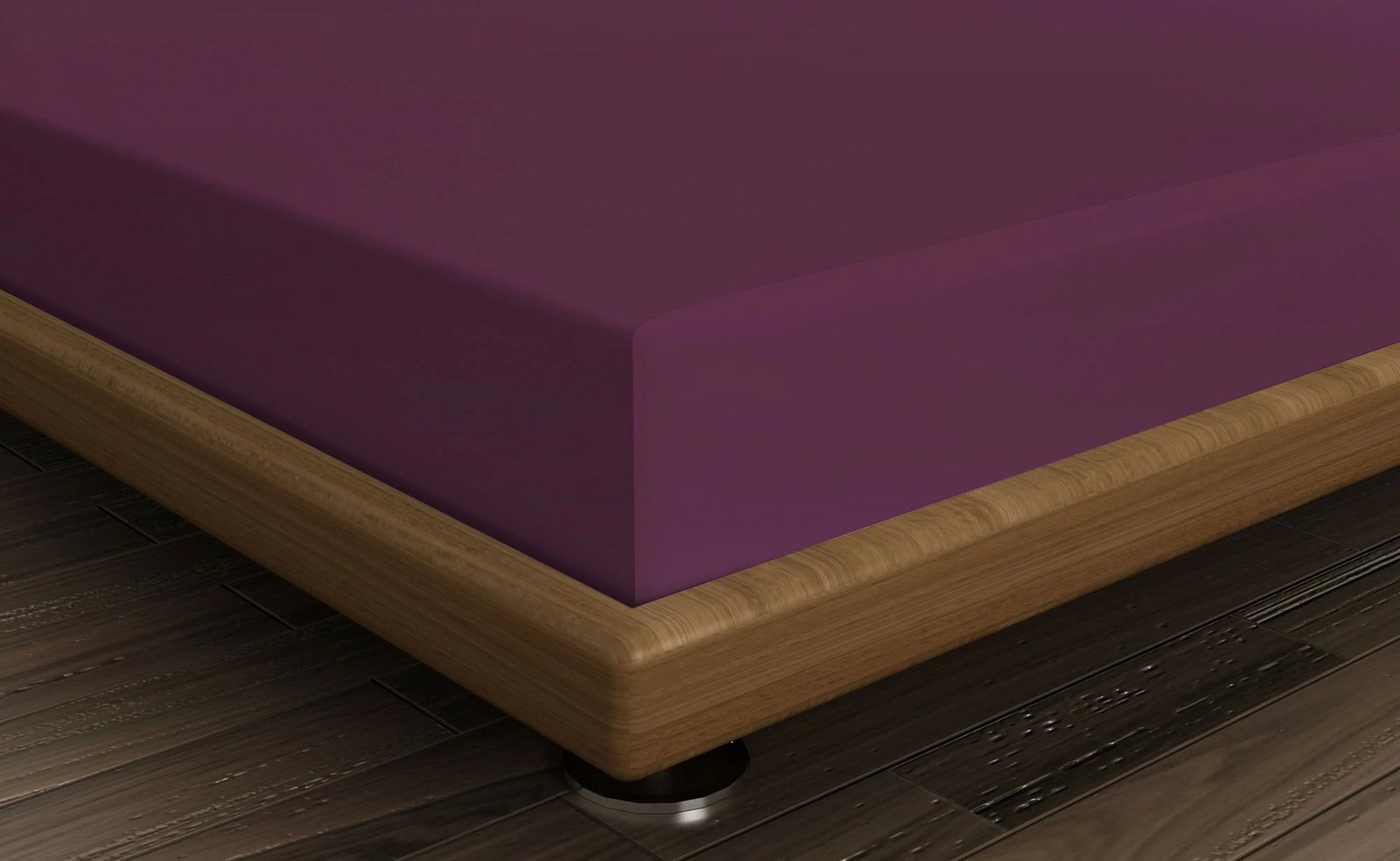 Çarçaf i vogël me lastik, ranforce, ngjyrë vjollcë, L'essentiel