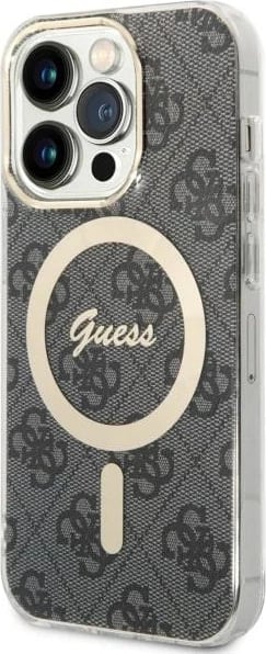 Mbështjellës Guess 4G MagSafe për iPhone 14 Pro, i zi
