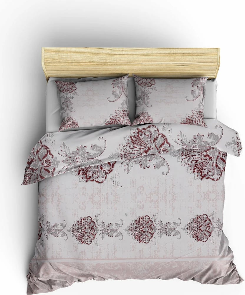 Set mbulesë për jorgan king size, L'essentiel, Daisy, ngjyrë e kuqe