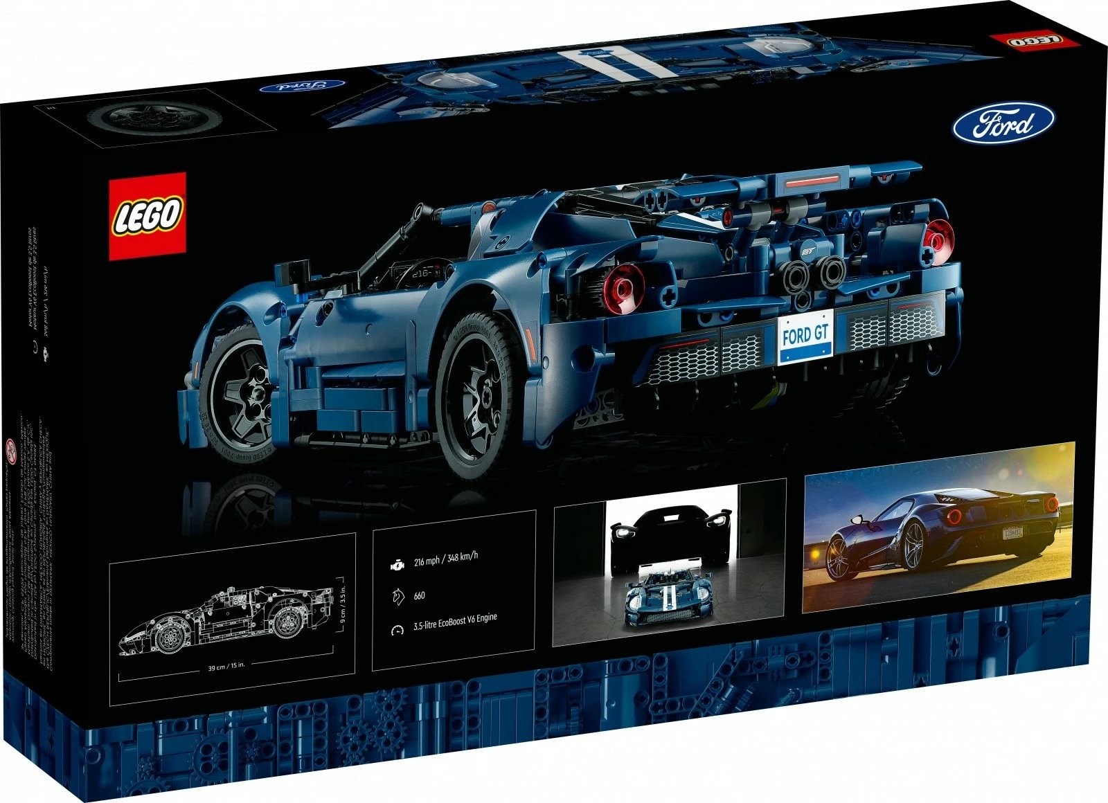 Set ndërtimi LEGO Technic Ford GT 42154, 1466 pjesë, Blu