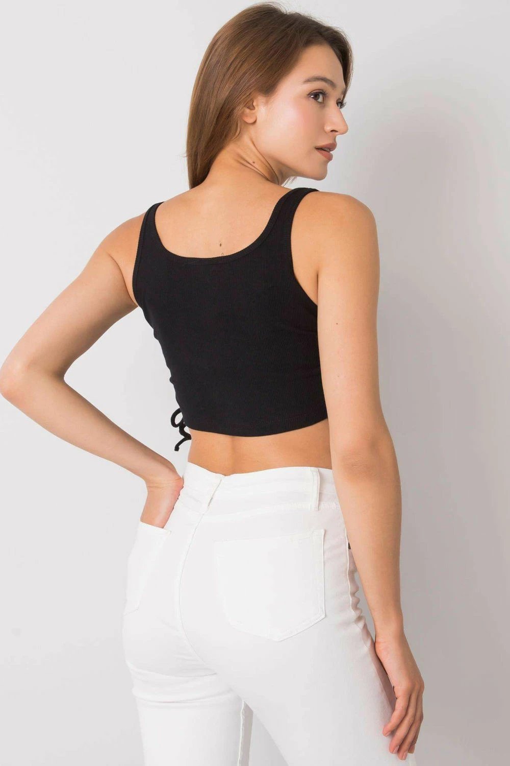 Crop top për femra Rue Paris 215392, të zeza