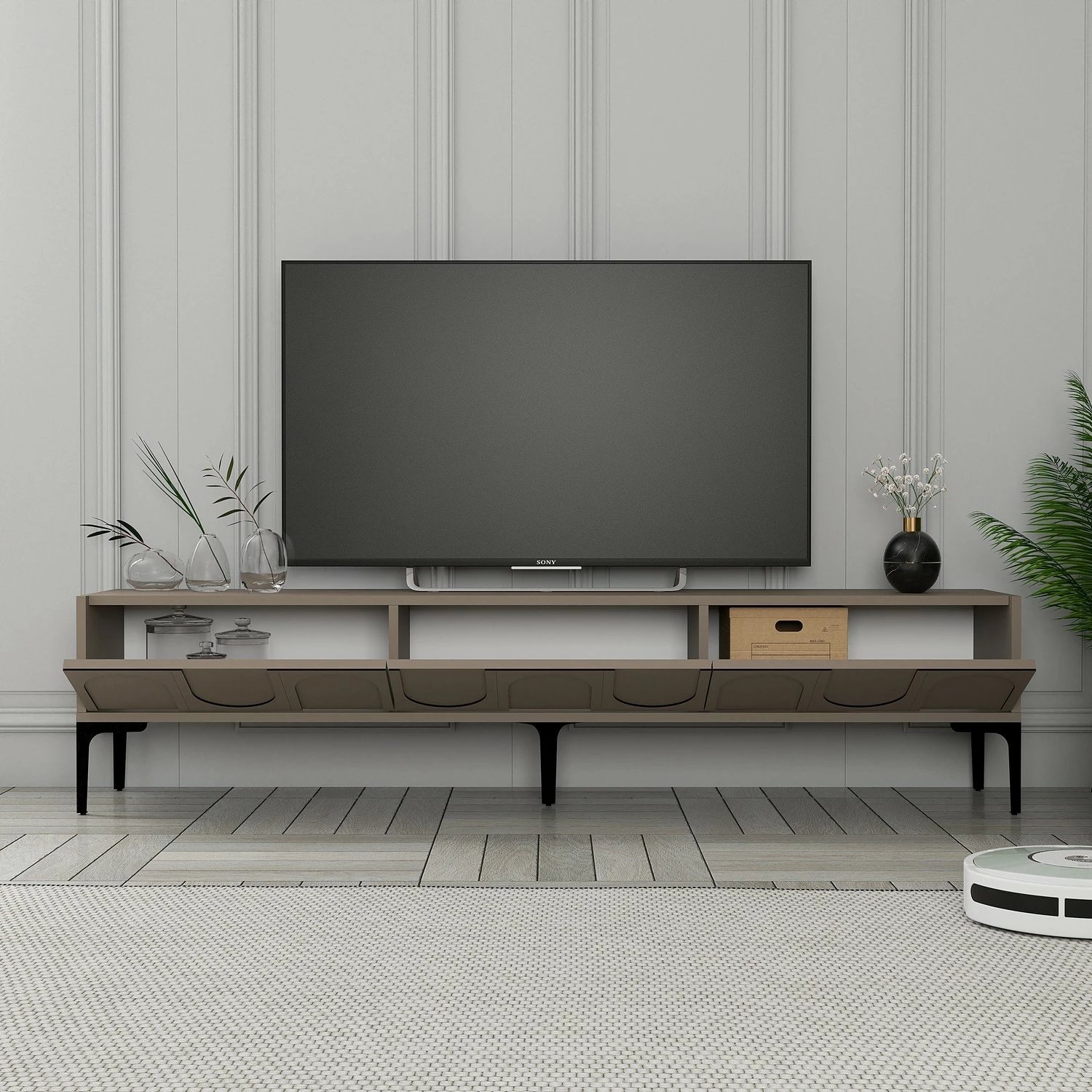 Komodë TV Hanah Home, Lyon 42 - Atlas, e zezë