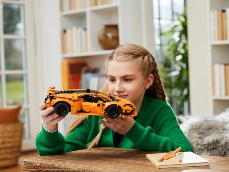 Set ndërtimi Lego Technic Lamborghini Huracán për fëmijë, portokalli