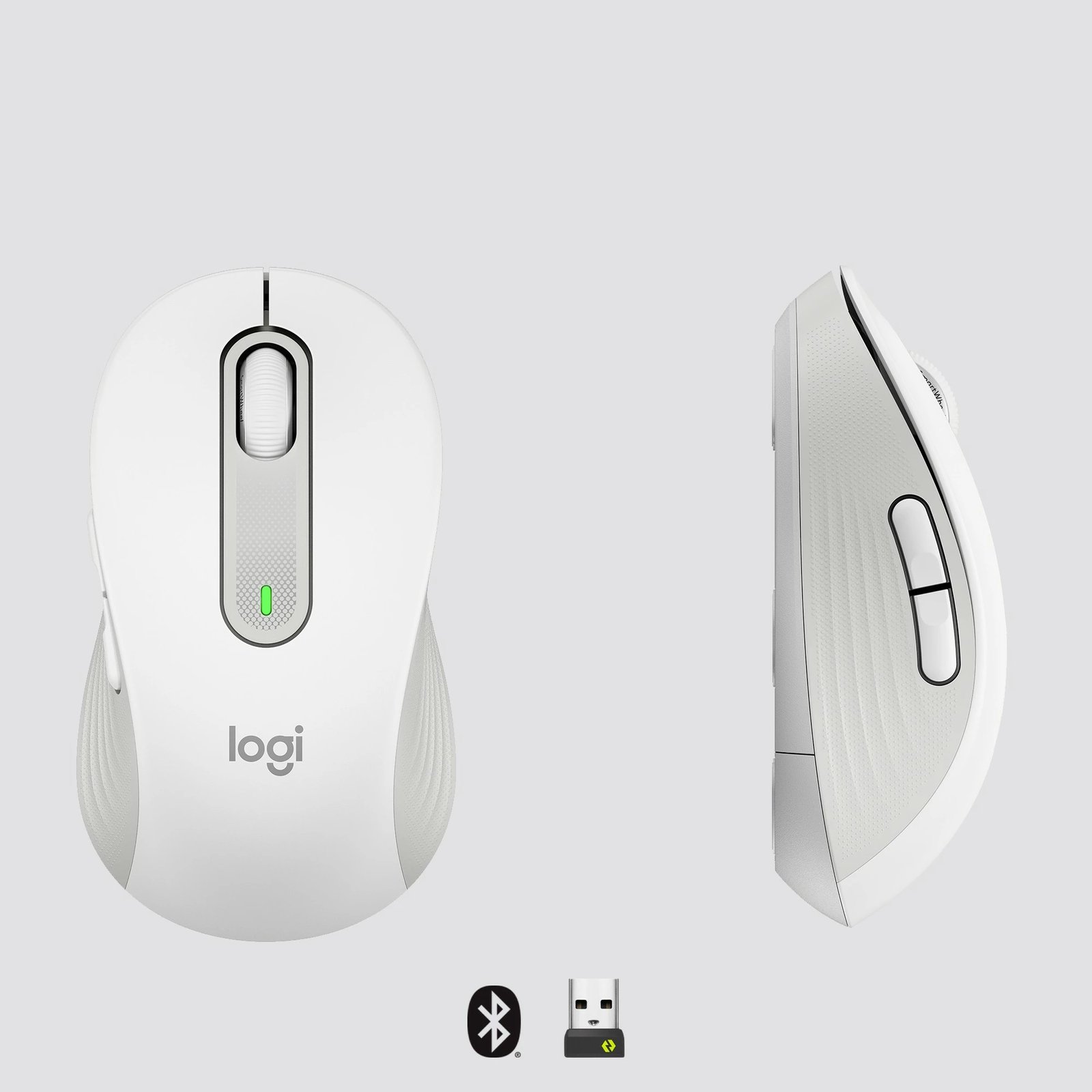 Maus Logitech Signature M650 L, Wireless, 4000 DPI, Bardhë
