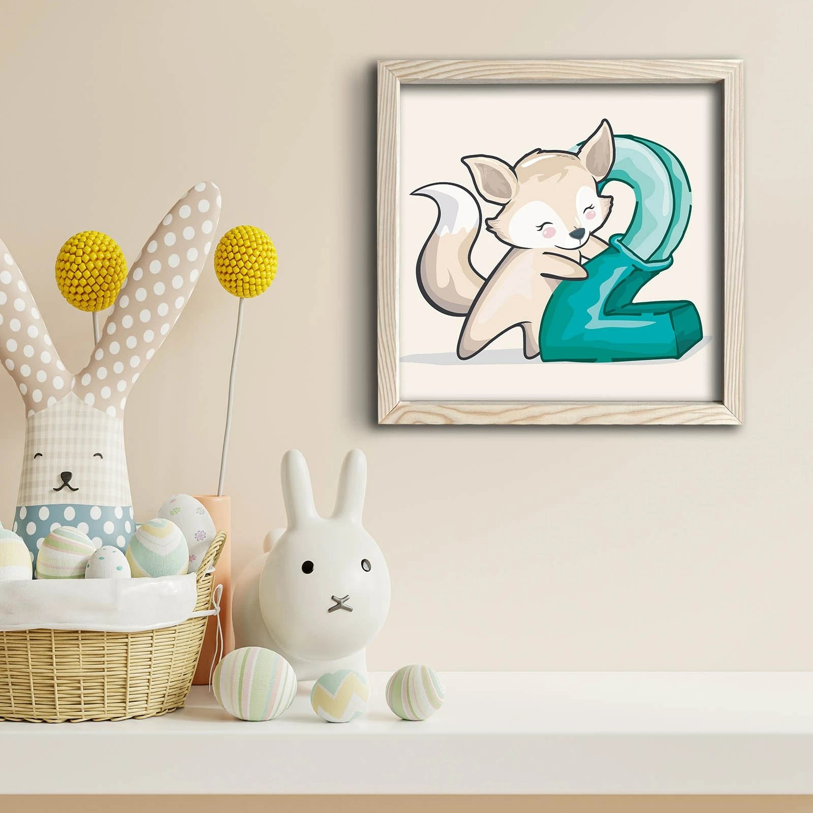 Pikturë dekorative me kornizë MDF, Wallity, 3333KCT-003, 33x33 cm