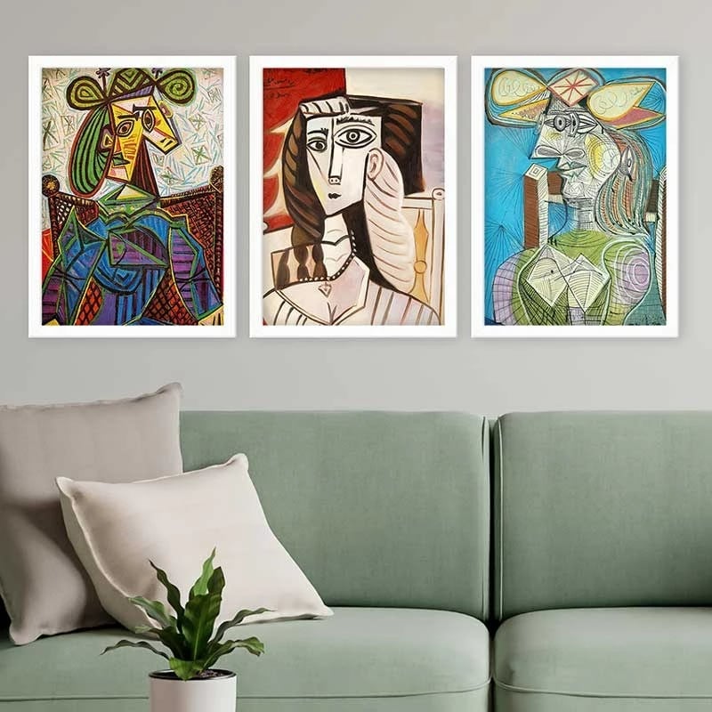 Pikturë dekorative me kornizë (3 copë), Wallity, 3BC_UNPP30_3545