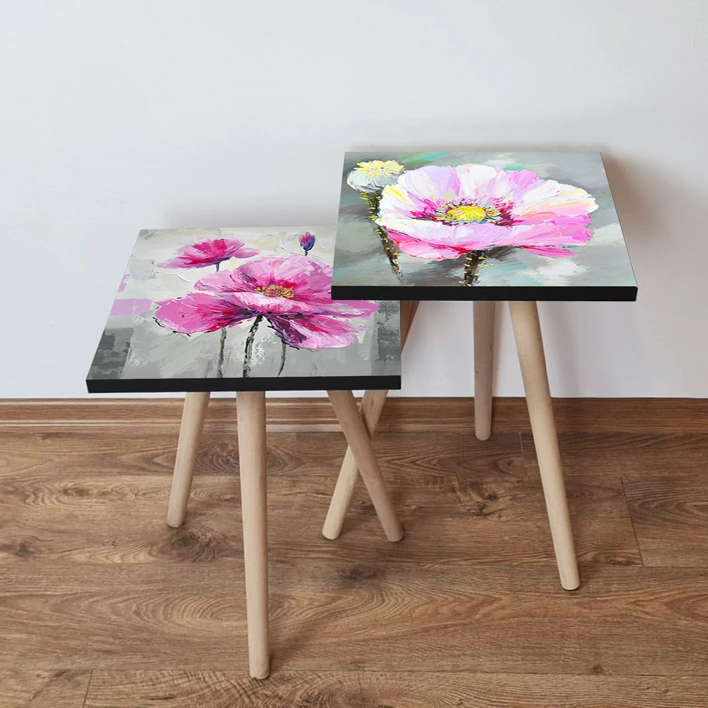 Tavolina ndihmëse të vendosshme (2 copë), Skye Decor, 2Shp459, shumëngjyrëshe