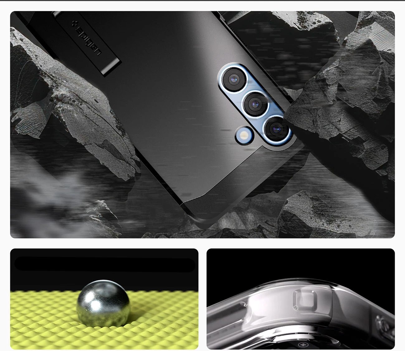 Mbështjellës Spigen Tough Armor MagSafe për Samsung Galaxy S25, zi