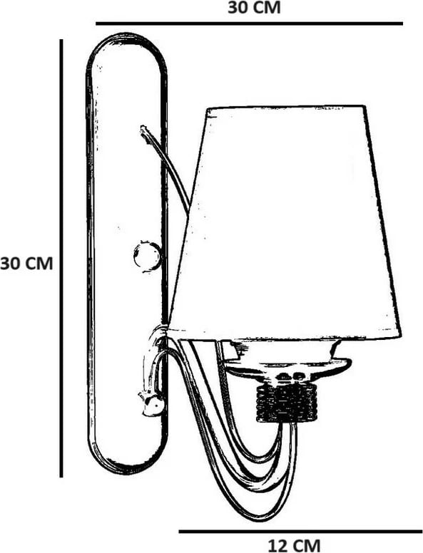 Llambë muri Opviq, Berfin, e zezë, 7751-1AP
