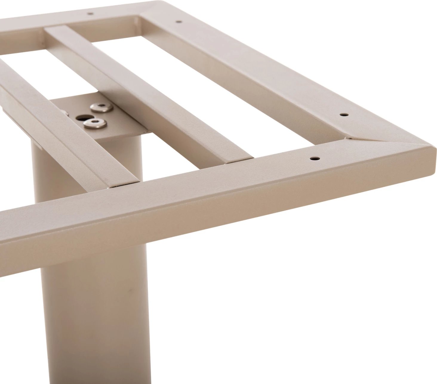 Baza për tavolinë bari, lartësi mesatare, dy kolona, metal mat kapuçino, FH478.25, 80x40x90cm