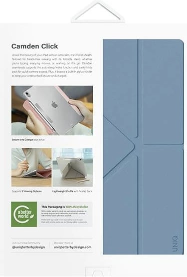 Mbështjellës UNIQ Camden Click për iPad Air 13" (2024), Kaltër