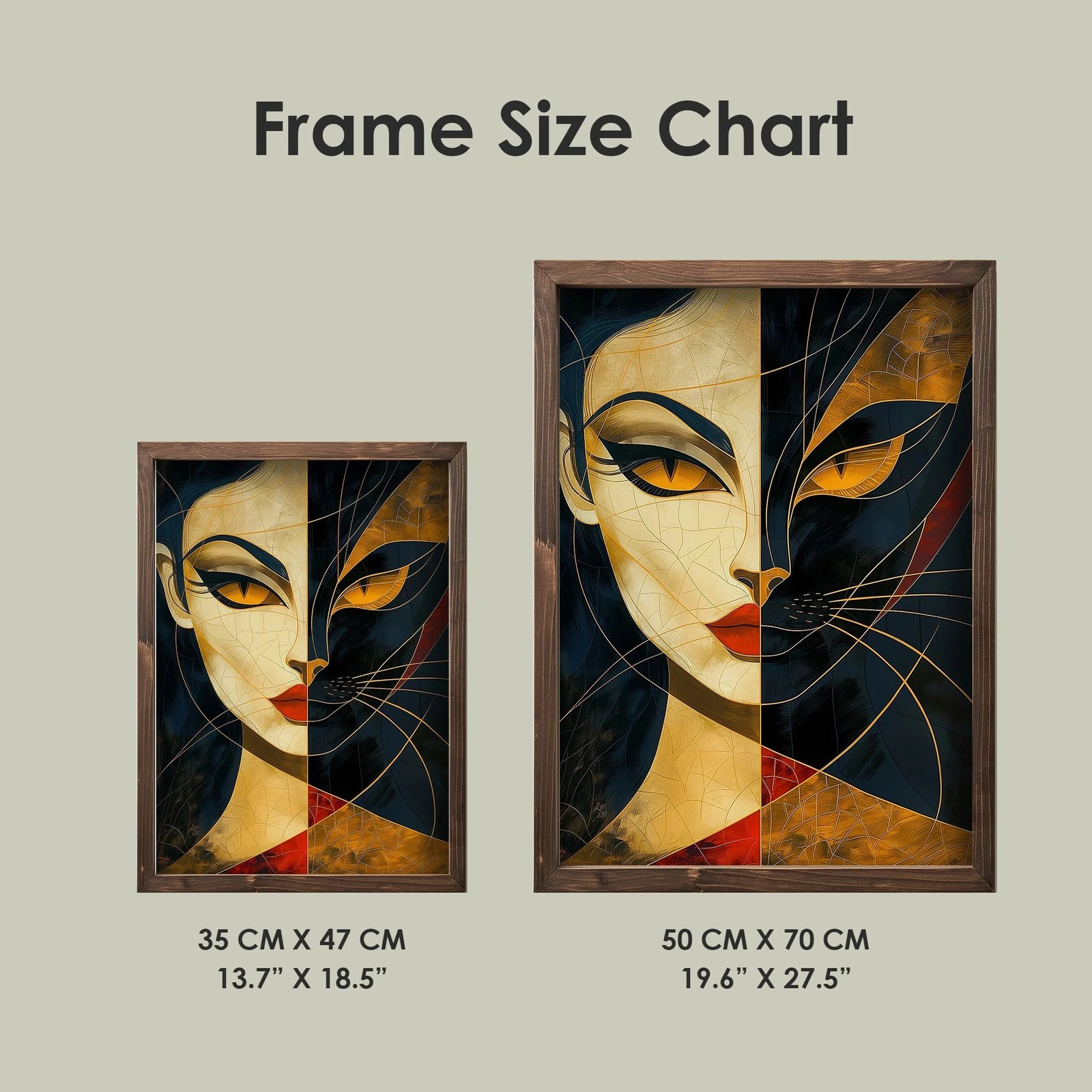 Pikturë dekorative me kornizë MDF, Wallity, TUN079-XL, shumëngjyrëshe, 50x70x3.5cm