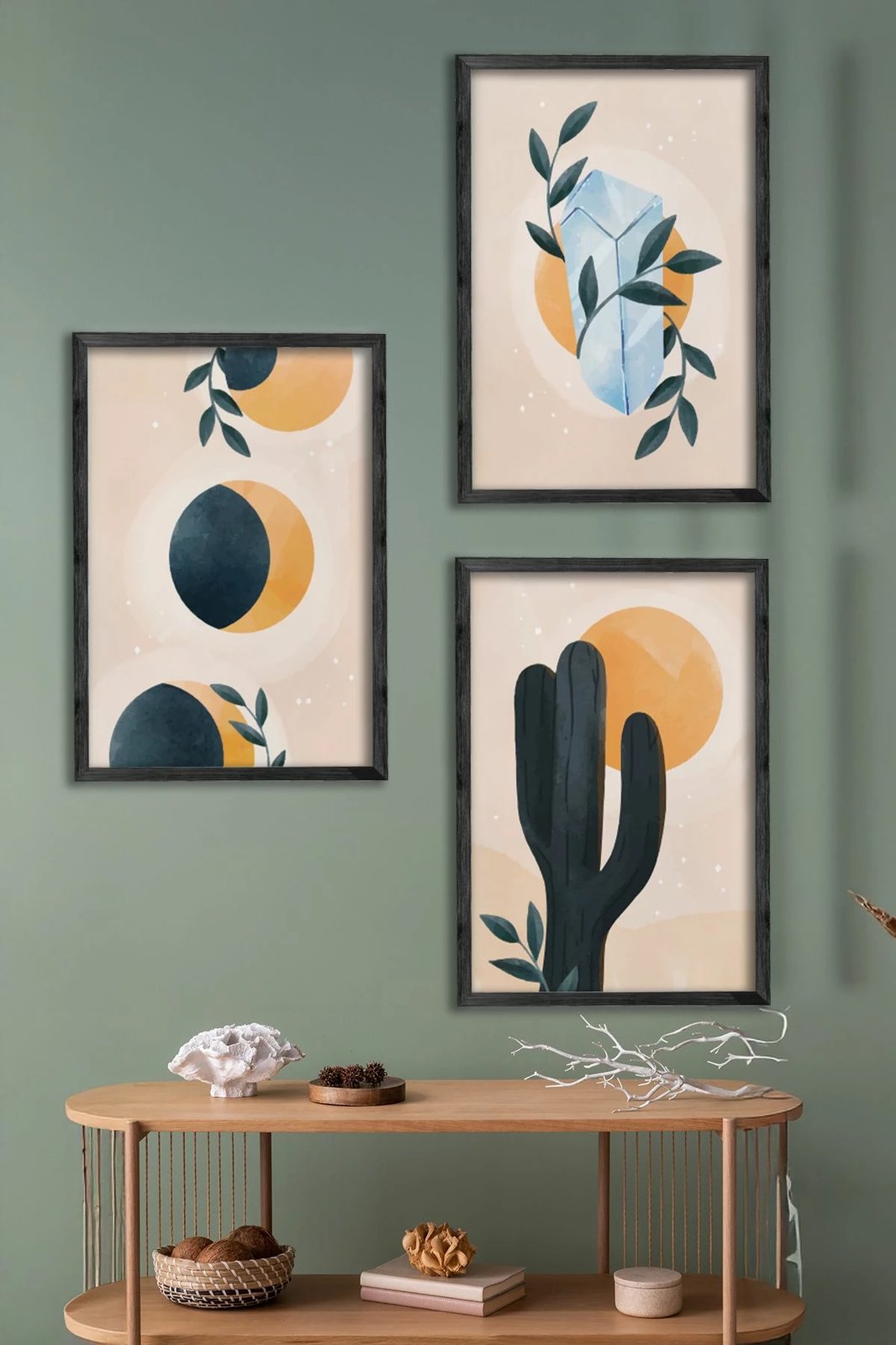 Pikturë dekorative me kornizë (3 copë), Wallity, Ersy3Syhcrv6