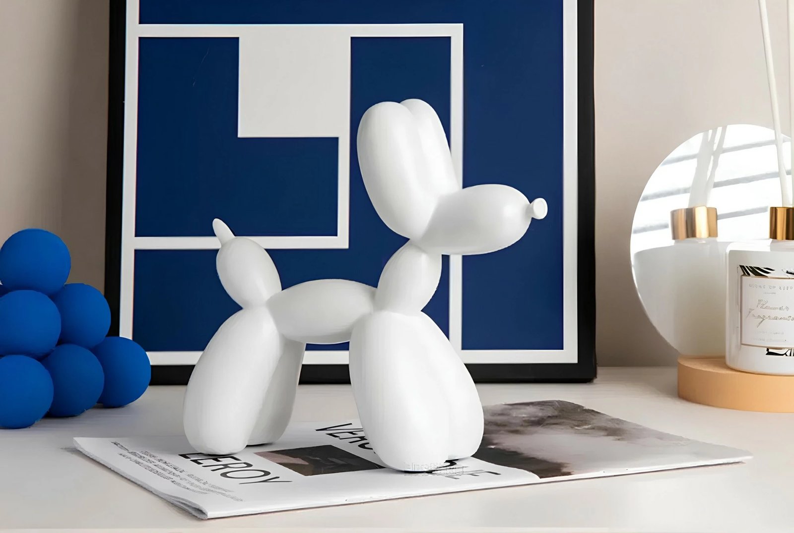 Objekt dekorativ Evila Originals, i bardhë, CY0406