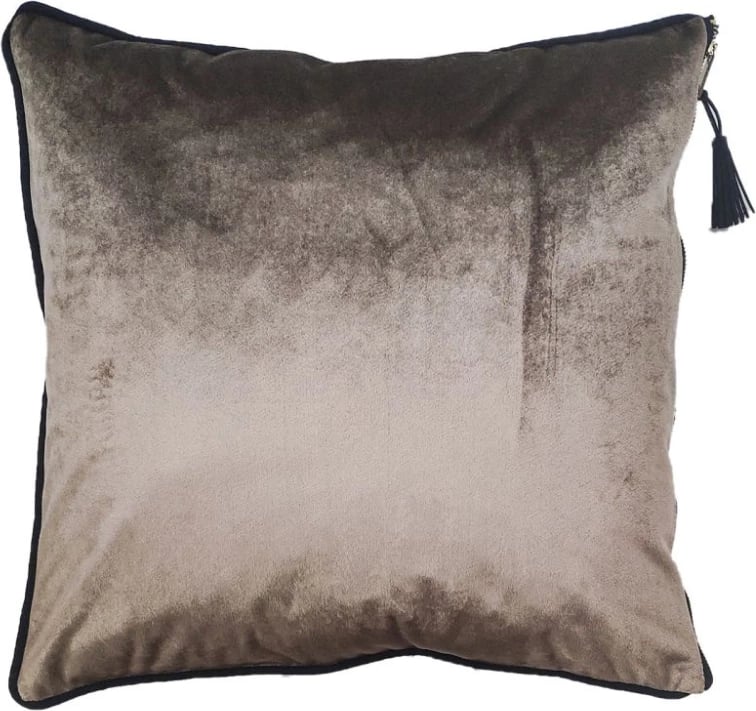 Jastëk dekorativ Vellut, kadife, ngjyrë gri, 45x45cm