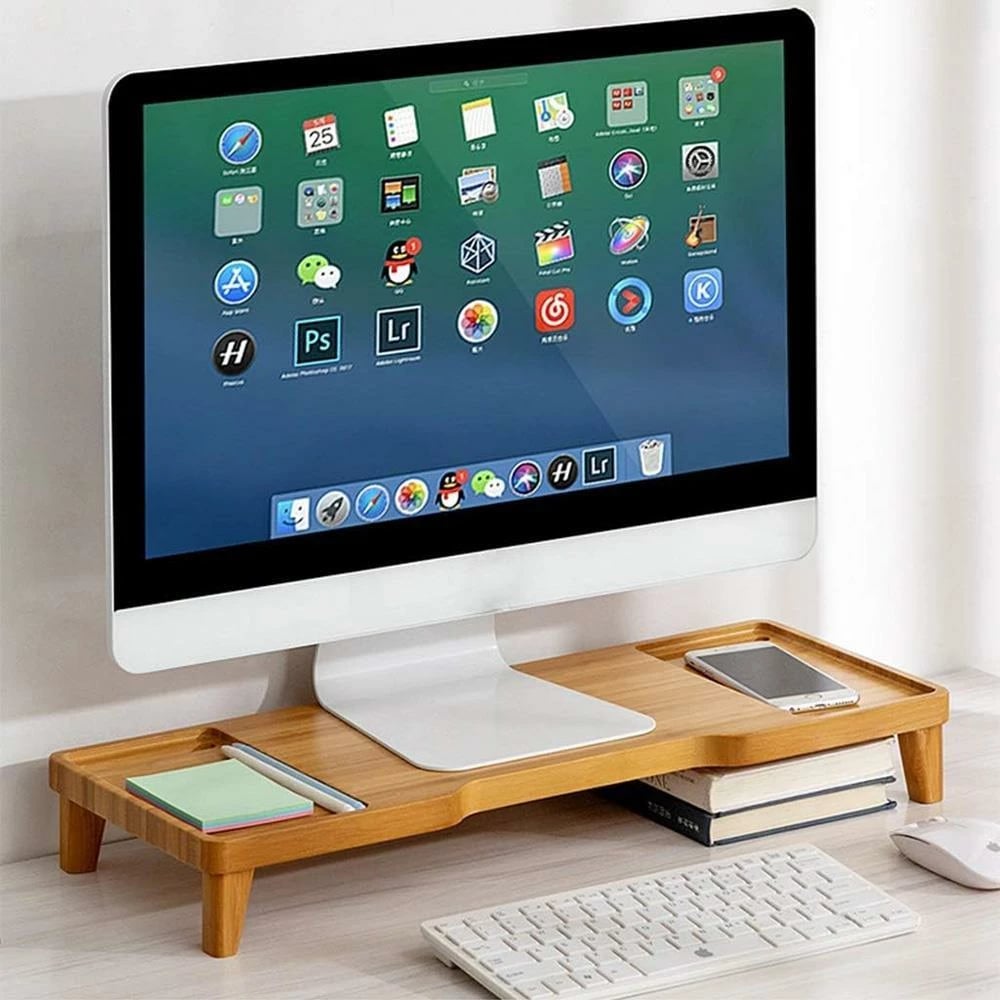 Mbajtës monitori Nextdeco bambu, H7x52x21cm Mbajtës monitori Nextdeco bambu, H7x52x21cm