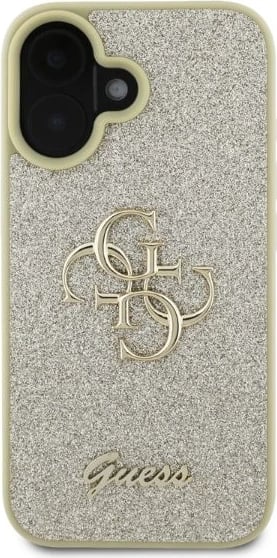 Mbështjellës Guess Fixed Glitter Big 4G për iPhone 16, Ari Mbështjellës Guess Fixed Glitter Big 4G për iPhone 16, Ari