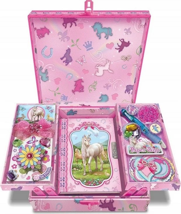 Set kreativ Pulio Pecoware me kuti dekorative, unicorn, për vajza