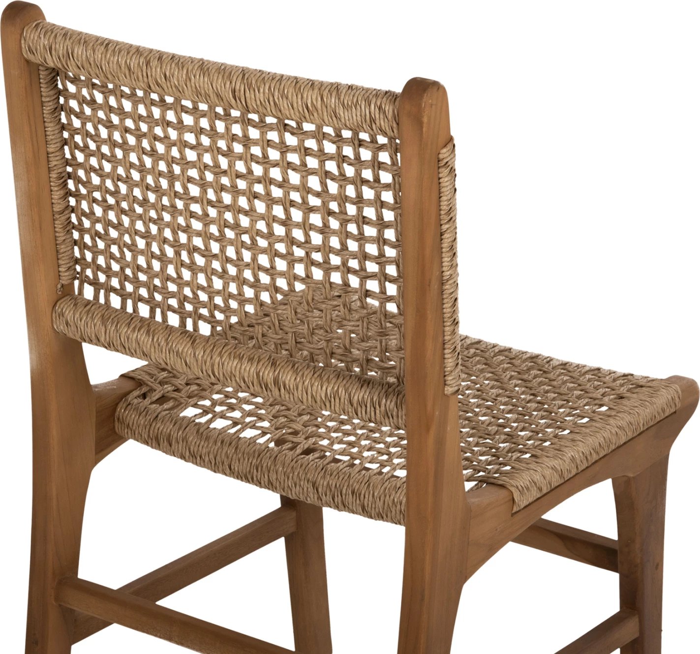 Karrige ngrënieje NESHA, dru TEAK dhe litar VIRO, 46x57x86H cm