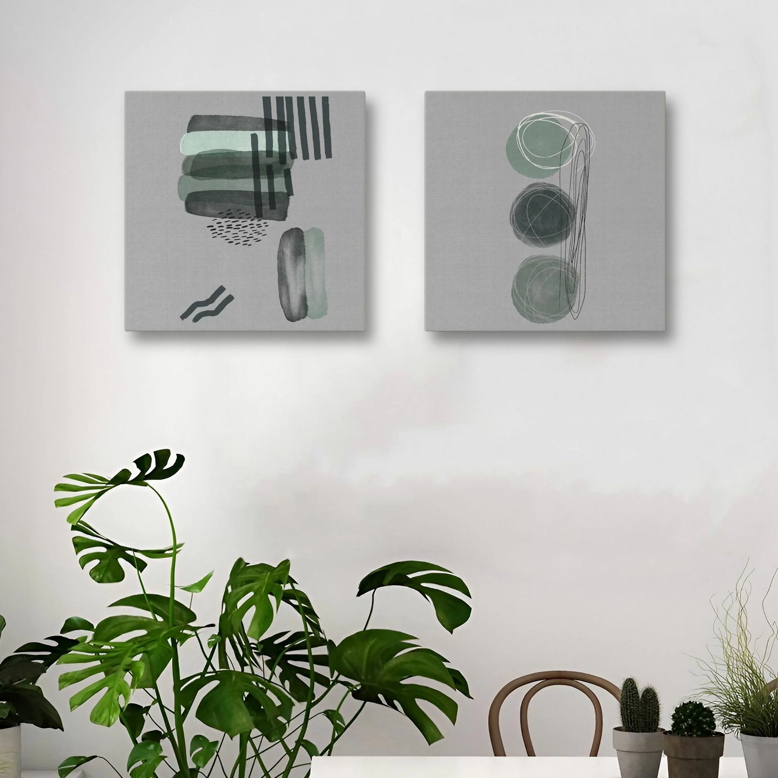 Pikturë dekorative në kanavacë (2 copë), Wallity, ASR_CNVS25 - 8, 50x50cm