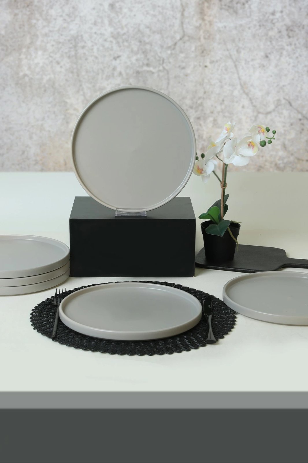 Set pjatash shërbimi (6 copë), Hermia Concept, gri mat, ST038006F995A000000MAS3T00