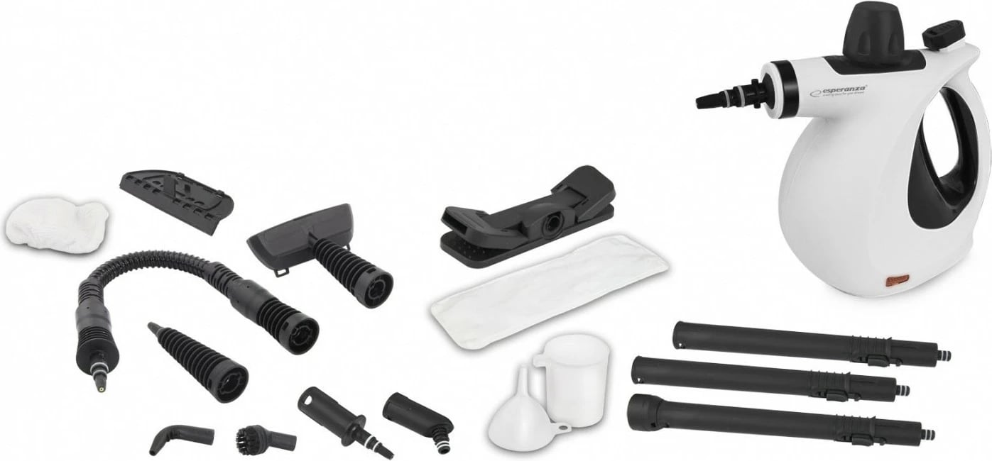 Pastrues me avull Esperanza Asalto, 350 ml, 1050 W, Bardhë/Zi, me 16 aksesorë
