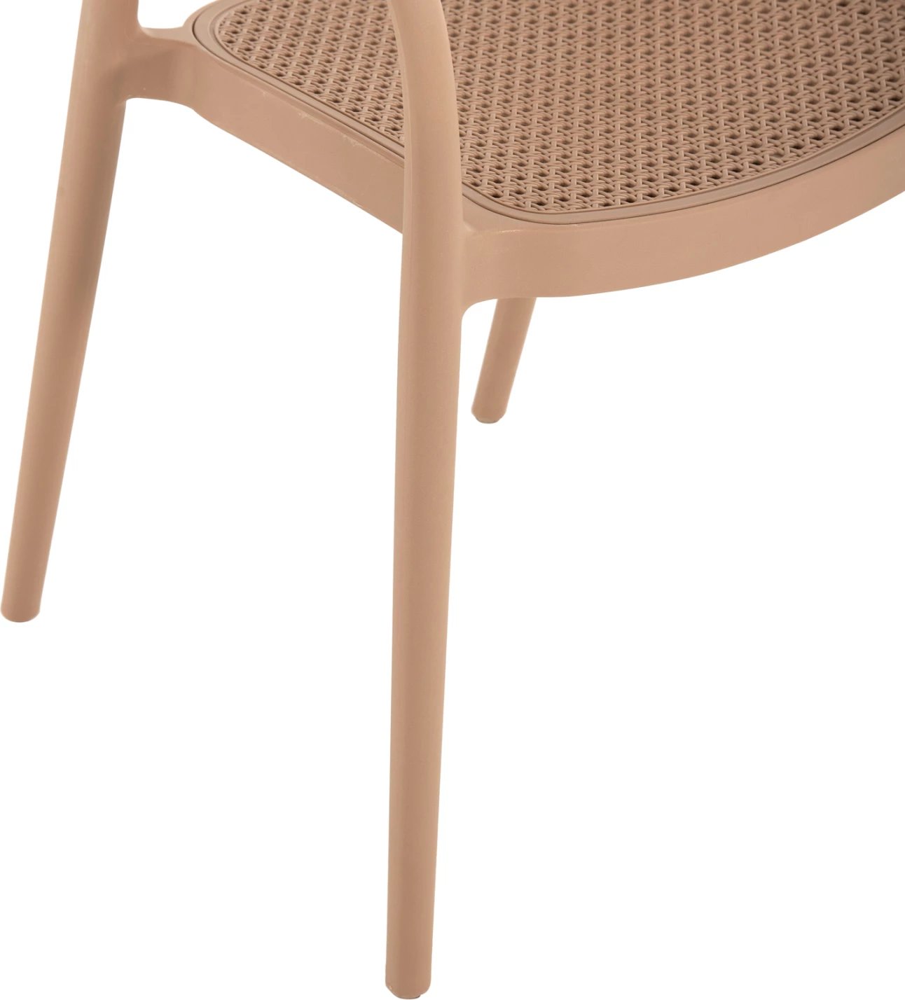 Karrige e qëndrueshme CLEO polipropileni FH5935.03 kapuçino 57x53x81Hcm