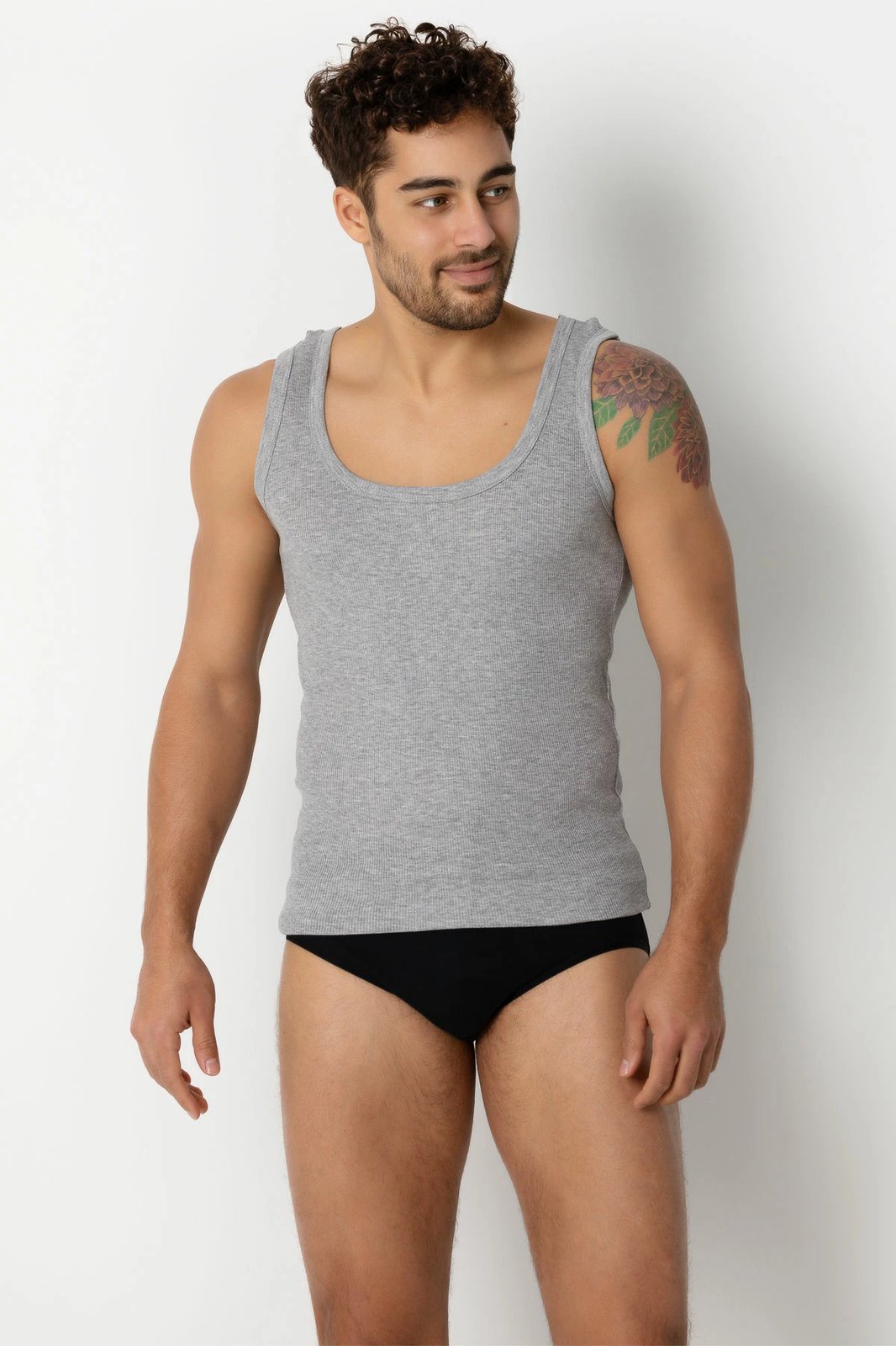 Fanellë e brendshme për meshkuj, Jumeon, 001-021005, ngjyrë gri, XXL