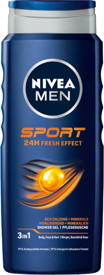 Xhel dushi për meshkuj Nivea Men Sport 500ml Xhel dushi për meshkuj Nivea Men Sport 500ml
