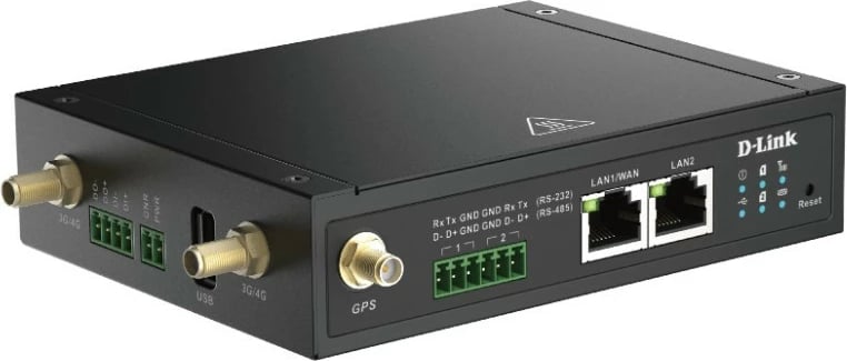 Gateway industrial D-Link DOM-530-TSO, 4G, 2x Gigabit Ethernet, 3 antena, i zi