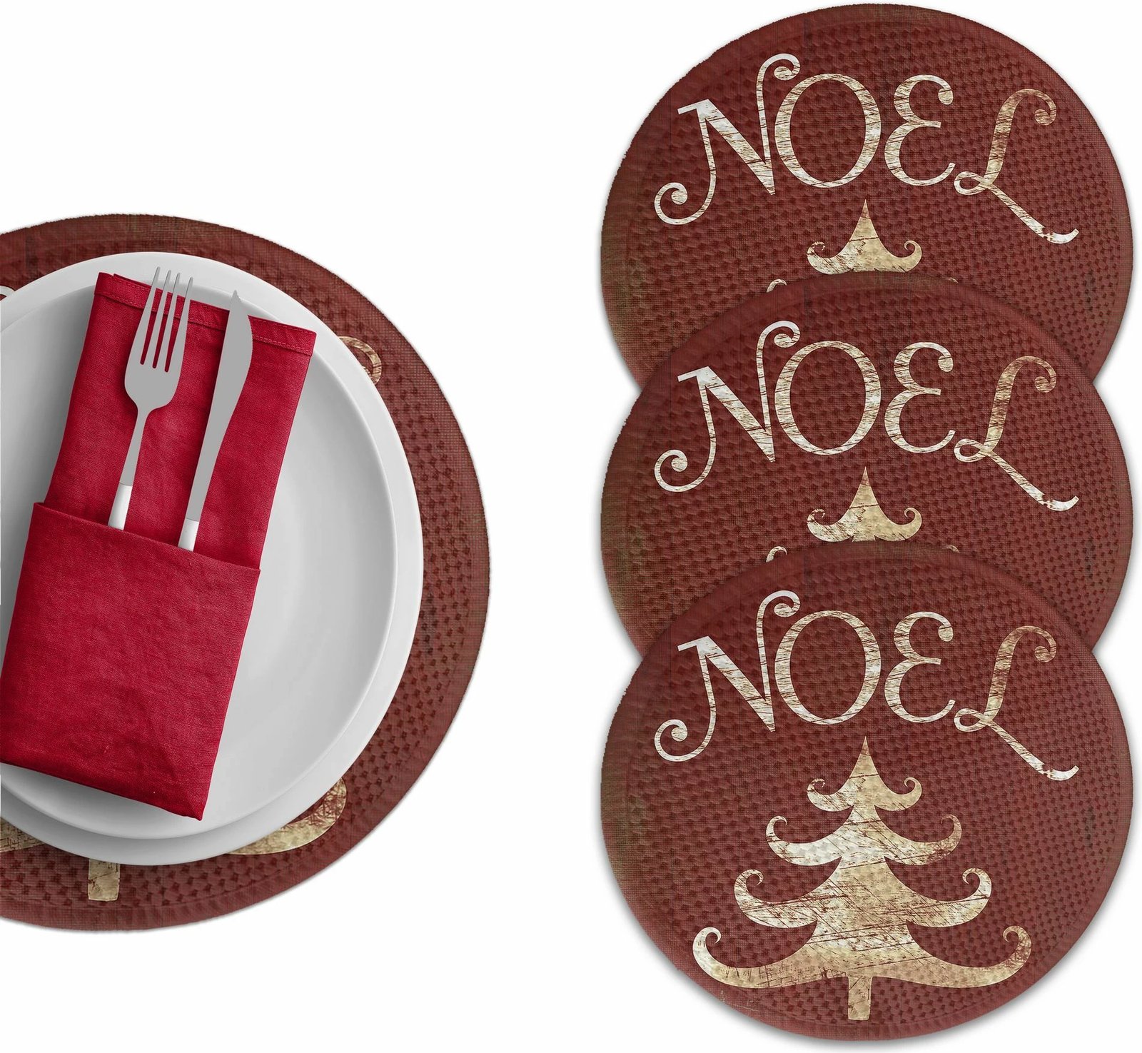 Set nënshtrues tavoline Hermia Concept, shumëngjyrësh, 2320Supla, 4 copë