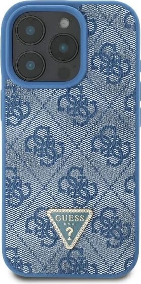 Mbështjellës Guess Crossbody 4G Metal Logo për iPhone 16 Pro, Blu