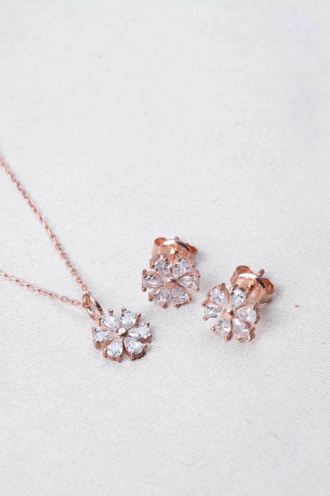 Set varëse dhe vathë argjendi, ngjyrë ari rozë, Jumeon, ELKMD50596R