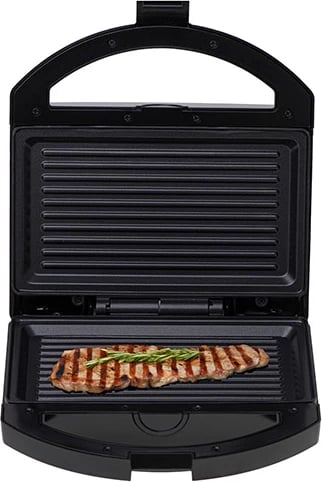 Grill elektrik, Adler AD 3068, 750W (1000W max), pllakë 22 x 12.5 cm, pllaka jo-ngjitëse, e zezë