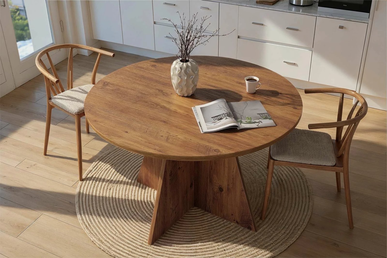 Tavolinë ngrënieje Nordure, Virella, ngjyrë Atlantic Pine